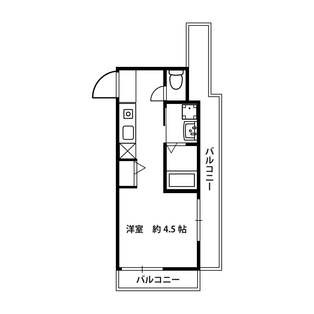 間取・103号室｜1R｜19.15㎡｜5.4万円
