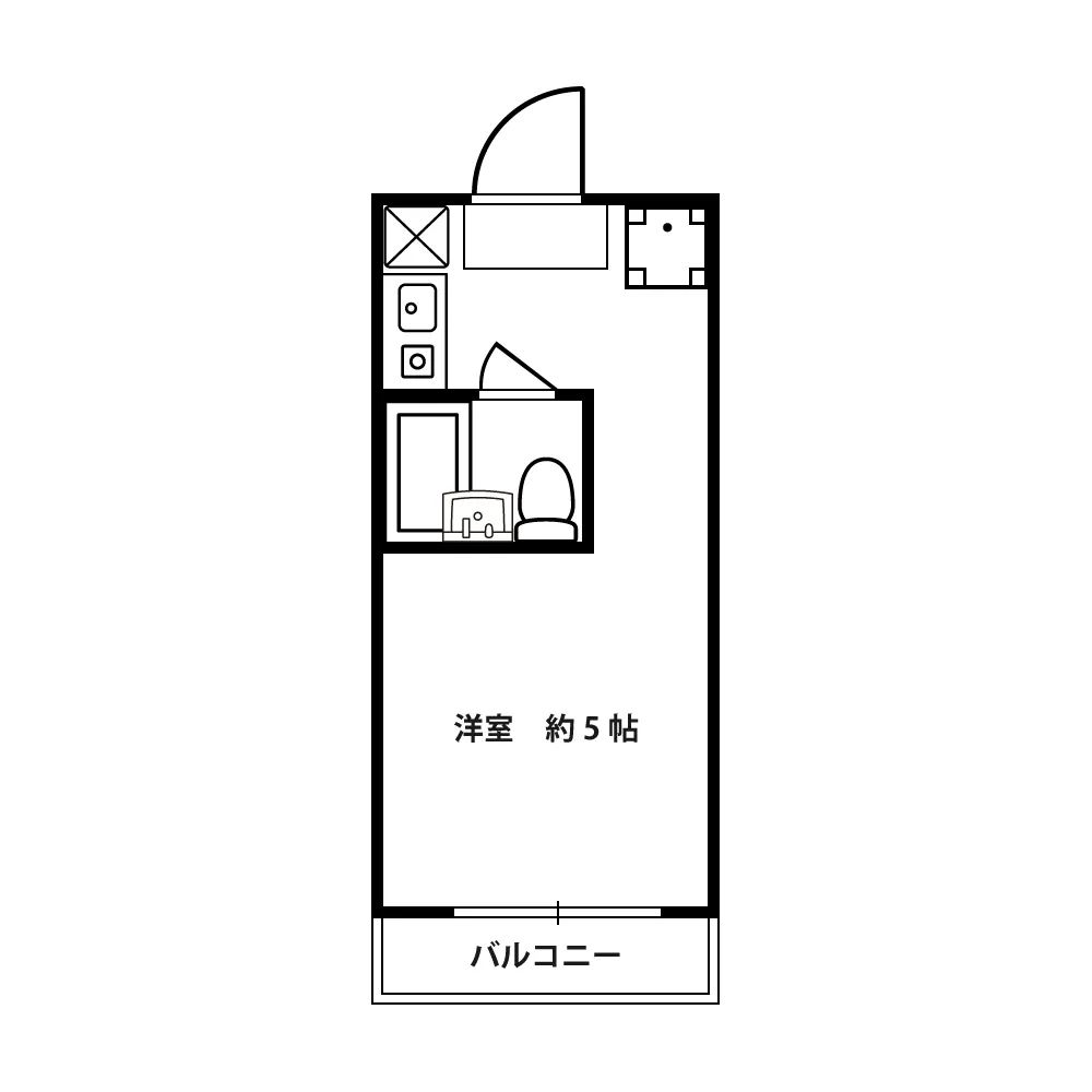 間取・302号室｜1R｜15.39㎡｜4.2万円